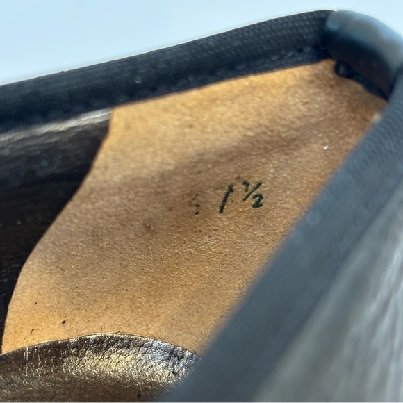 Accessoire Diffusion Paris Black Leather Block Heel Studded Pumps EU 37.5 US 7 - Picture 11 of 13